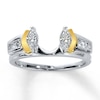 Thumbnail Image 1 of Previously Owned Enhancer 1/2 ct tw Marquise & Round-cut 14K Two-Tone Gold