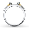 Thumbnail Image 2 of Previously Owned Enhancer 1/2 ct tw Marquise & Round-cut 14K Two-Tone Gold