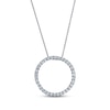 Thumbnail Image 1 of Previously Owned Diamond Circle Necklace 1 ct tw 14K White Gold 18&quot;