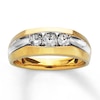 Thumbnail Image 0 of Previously Owned Men's Diamond Wedding Band 1/2 ct tw Round-cut 14K Yellow Gold