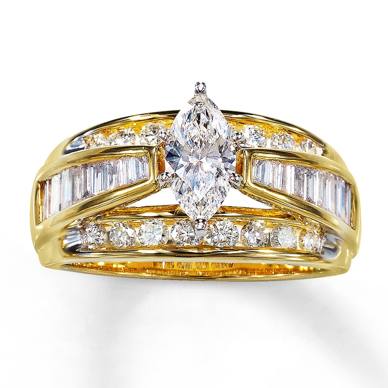 Diamond Bridal Set 4 Carats tw 14K Yellow Gold