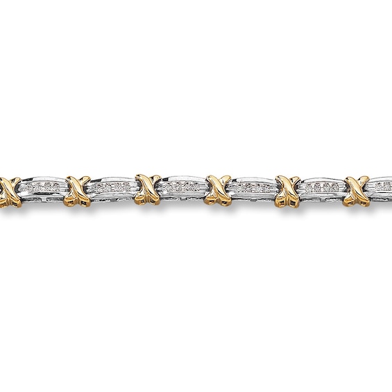 Previously Owned Bracelet 1/2 ct tw Diamonds 10K Two-Tone Gold