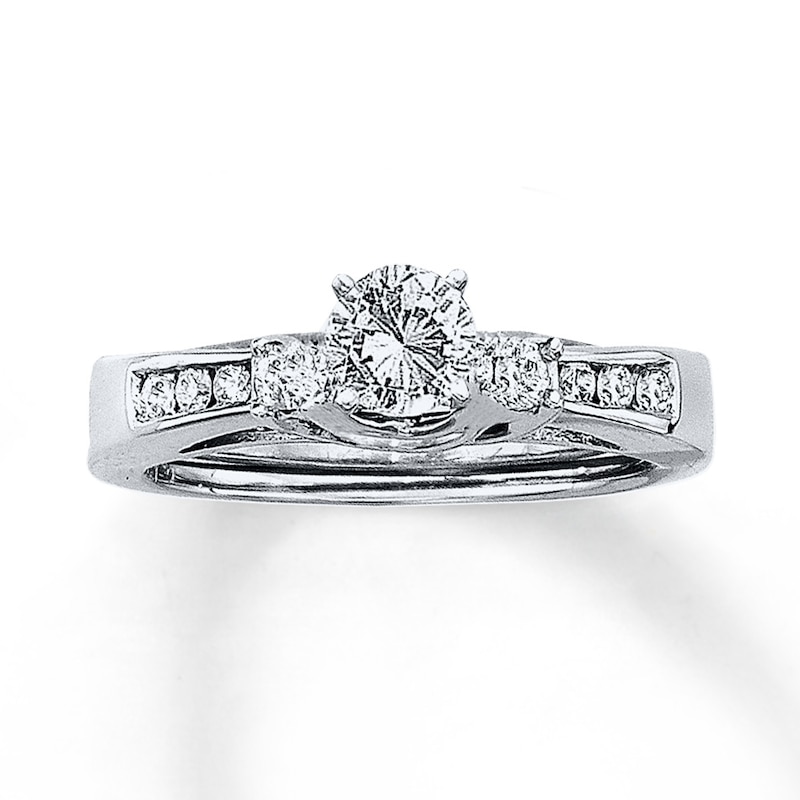 Main Image 4 of Previously Owned Enhancer Ring 1/5 ct tw Round-cut Diamonds 14K White Gold