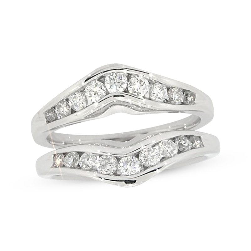 Main Image 1 of Previously Owned Diamond Enhancer Ring 3/4 ct tw Round-cut 14K White Gold - Size 7