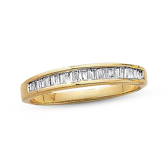 Previously Owned Anniversary Band 1/4 ct tw Baguette-cut Diamonds 14K Yellow Gold