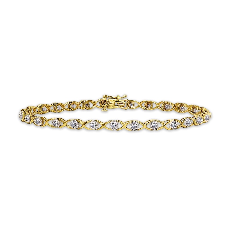 Main Image 1 of Previously Owned Bracelet 1/4 ct tw Diamonds 10K Yellow Gold