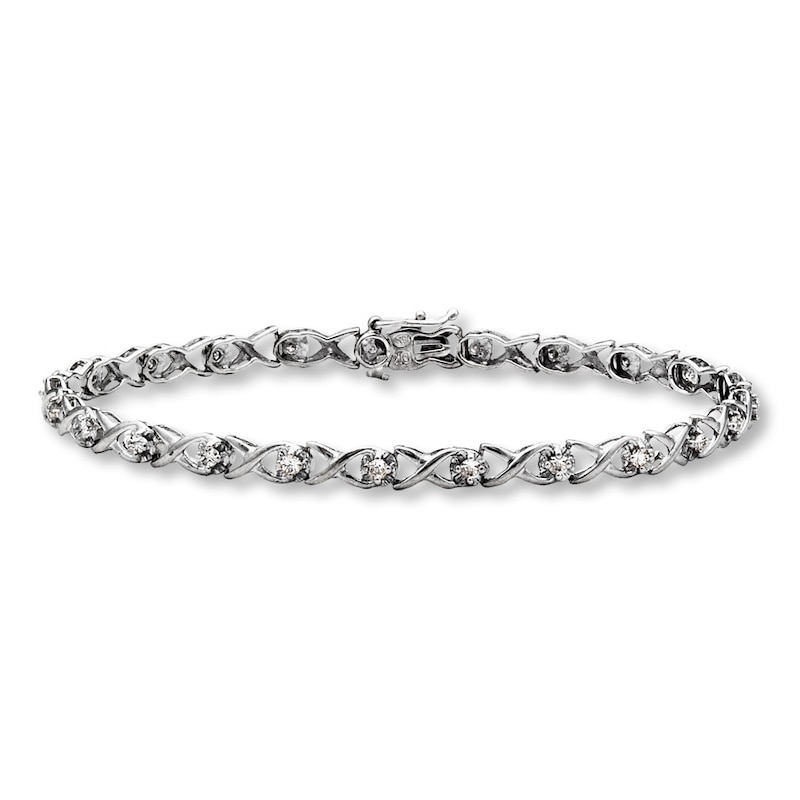 Main Image 1 of Previously Owned Bracelet 1/2 ct tw Diamonds 10K White Gold