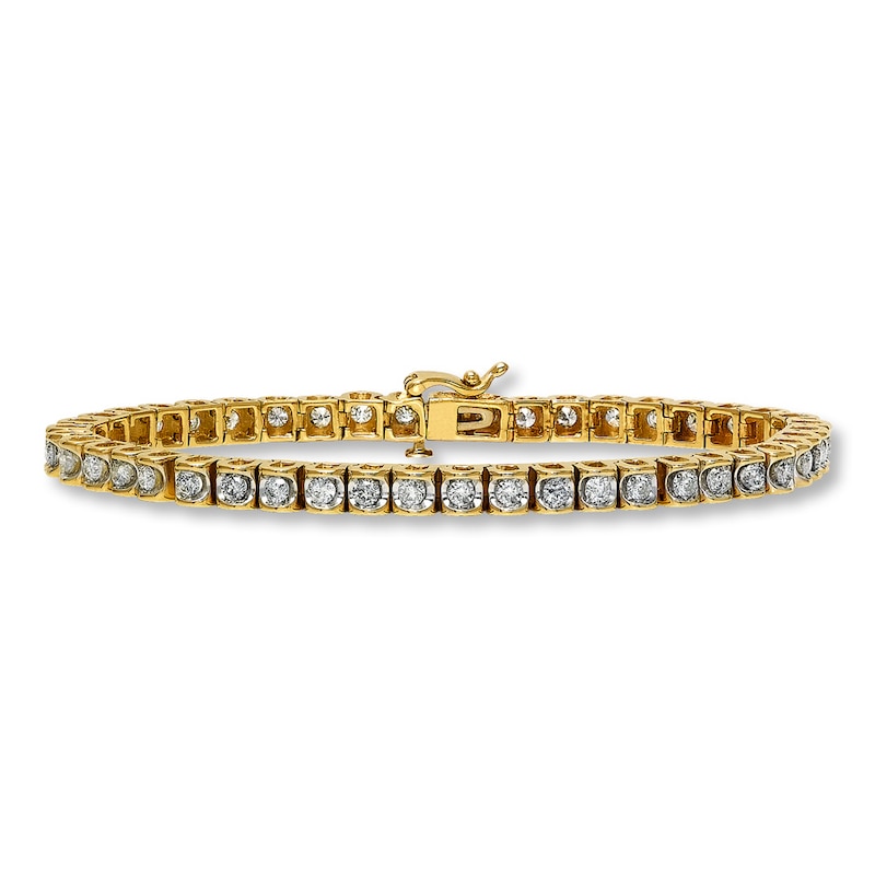 Main Image 1 of Previously Owned Bracelet 3 ct tw Diamonds 14K Yellow Gold