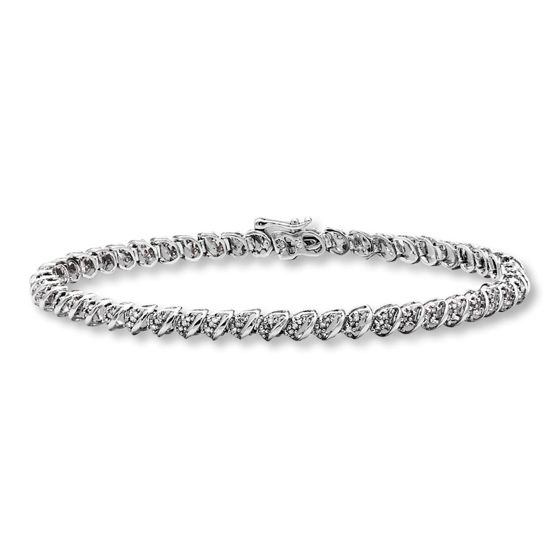 Main Image 1 of Previously Owned Bracelet 1/2 ct tw Diamonds 10K White Gold