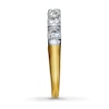 Thumbnail Image 3 of Previously Owned Anniversary Ring 3/4 ct tw Round-cut Diamonds 14K Two-Tone Gold