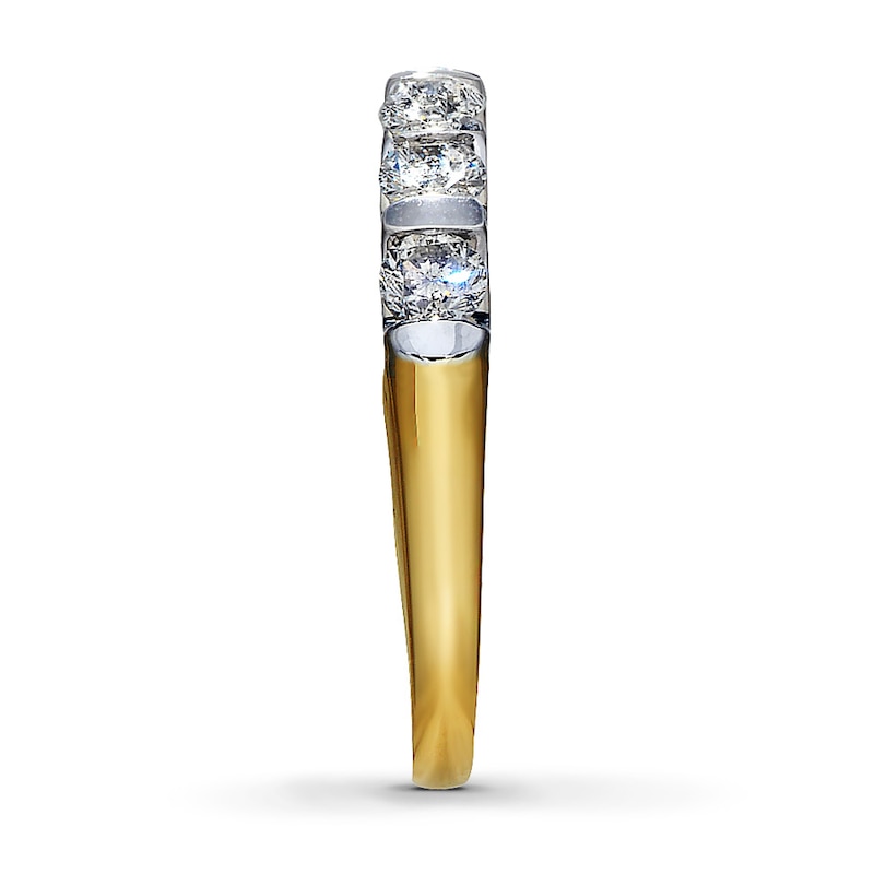 Main Image 3 of Previously Owned Anniversary Ring 3/4 ct tw Round-cut Diamonds 14K Two-Tone Gold