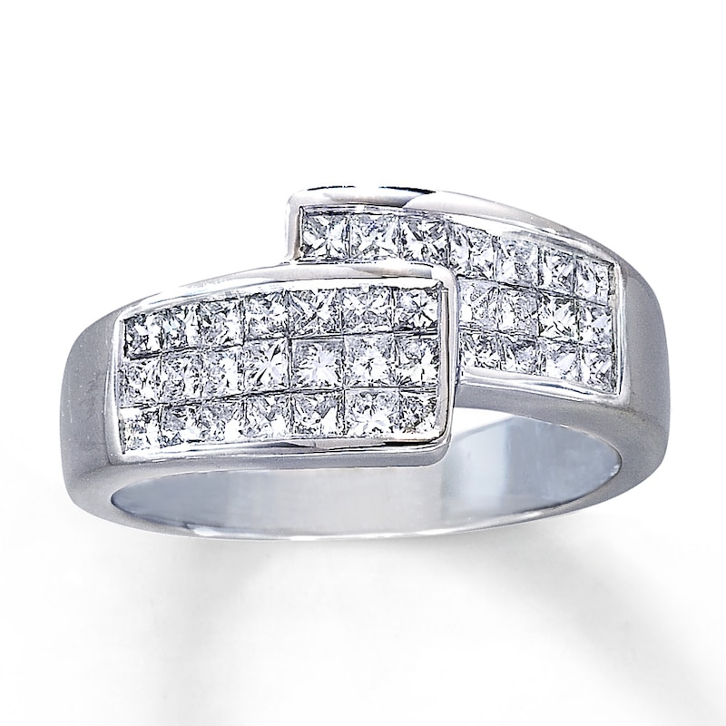 Main Image 1 of Previously Owned Diamond Anniversary Band 1 Carat tw Princess-cut 14K White Gold