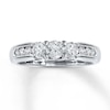 Thumbnail Image 1 of Previously Owned Three-Stone Ring 3/4 ct tw Diamonds 14K White Gold