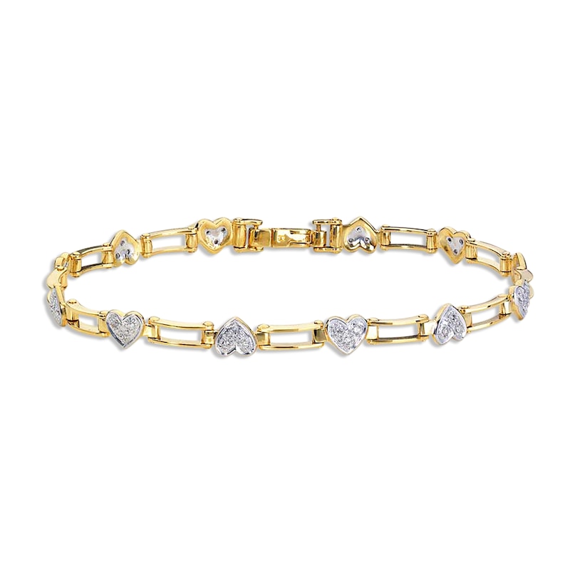 Main Image 1 of Previously Owned Bracelet 1/5 ct tw Diamonds 10K Yellow Gold