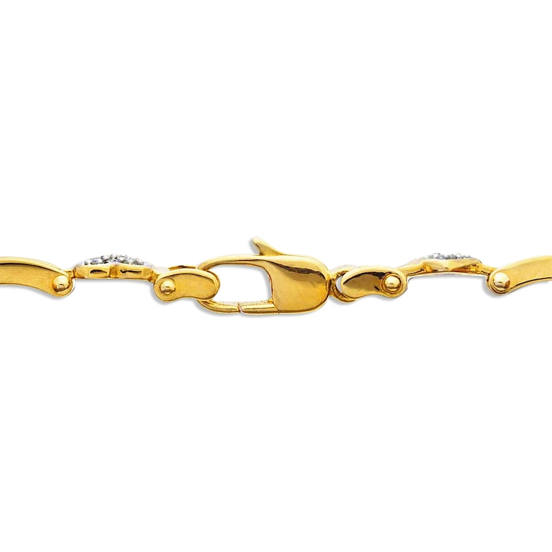 Main Image 2 of Previously Owned Bracelet 1/5 ct tw Diamonds 10K Yellow Gold