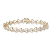 Thumbnail Image 1 of Previously Owned Heart Bracelet Diamond Accents 10K Yellow Gold