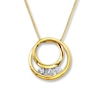 Thumbnail Image 1 of Previously Owned Diamond Circle Necklace 1/5 ct tw 10K Yellow Gold