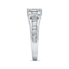 Thumbnail Image 1 of Previously Owned Diamond Engagement Ring 2 ct tw Emerald & Baguette-cut 14K White Gold