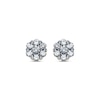 Thumbnail Image 2 of Previously Owned Round-Cut Diamond Flower Stud Earrings 1/2 ct tw 14K Yellow Gold