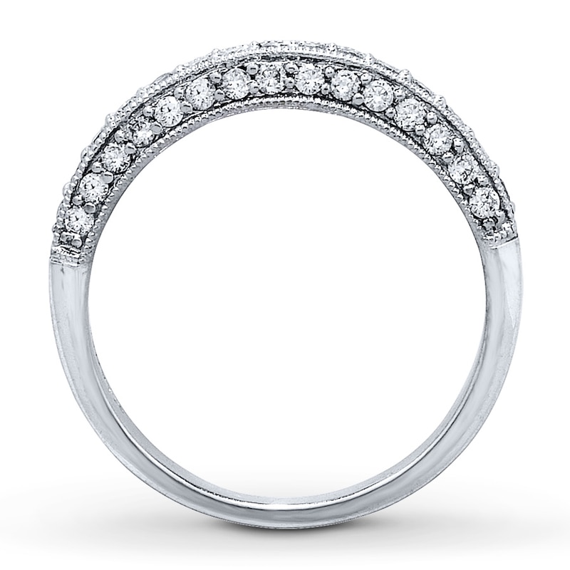 Main Image 2 of Previously Owned Diamond Anniversary Band 1/2 ct tw Round-cut 14K White Gold