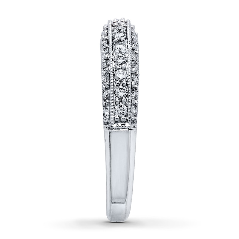 Main Image 3 of Previously Owned Diamond Anniversary Band 1/2 ct tw Round-cut 14K White Gold