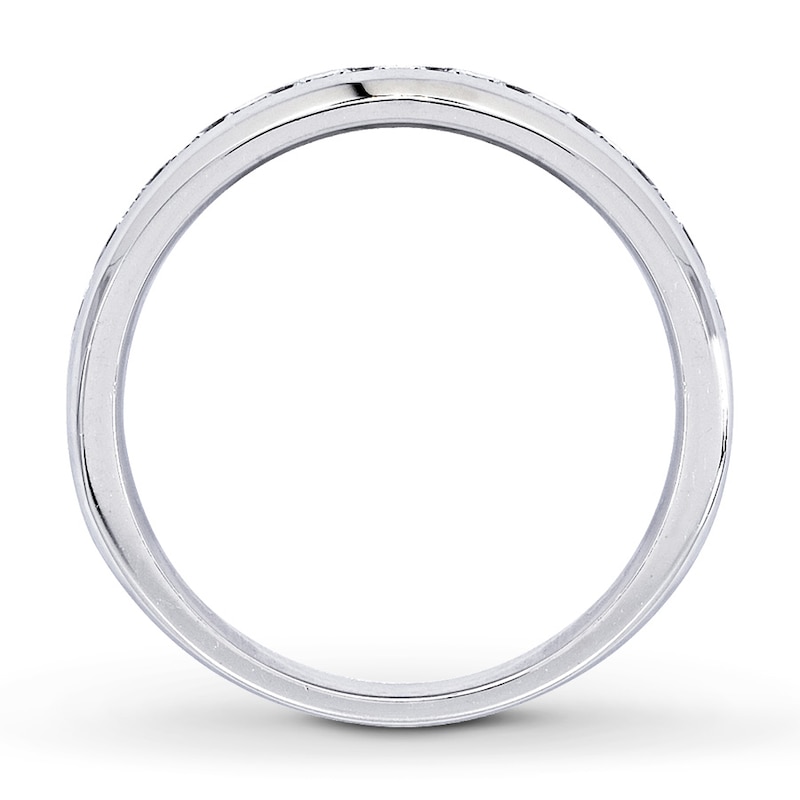 Main Image 2 of Previously Owned Men's Diamond Wedding Band 1 ct tw Round-cut 14K White Gold