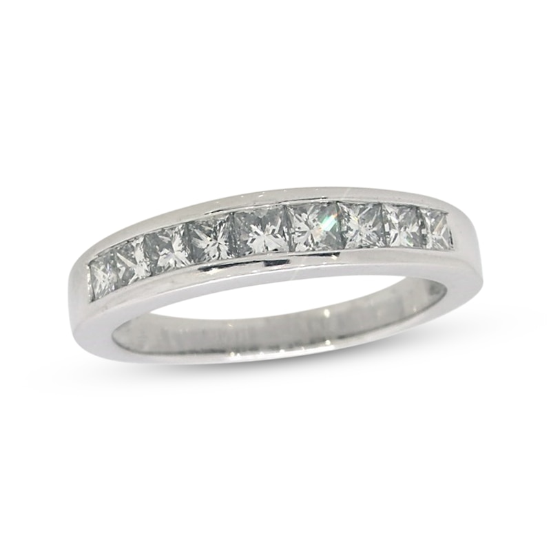 Main Image 1 of Previously Owned Wedding Band 1 ct tw Princess-cut Diamonds Platinum