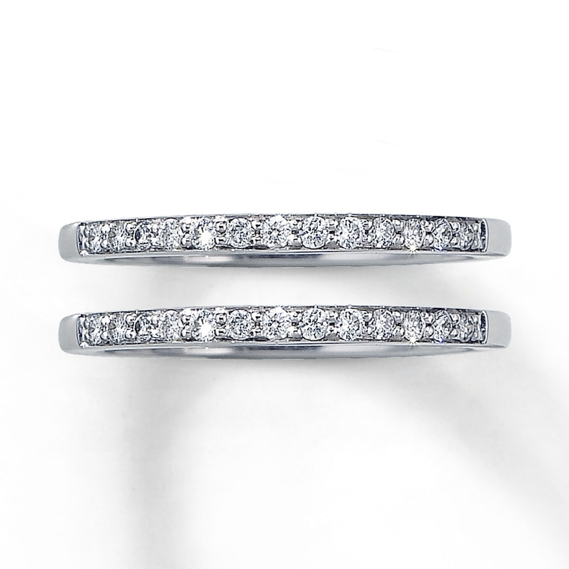 Main Image 1 of Previously Owned Wedding Bands 1/4 ct tw Round-cut Diamonds 14K White Gold - Size 7