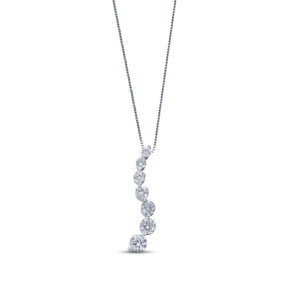 Previously Owned Diamond Journey Necklace 1-1/2 ct tw 14K White Gold