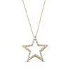 Thumbnail Image 1 of Previously Owned Diamond Star Necklace 1/10 cttw 10K Yellow Gold 18&quot;