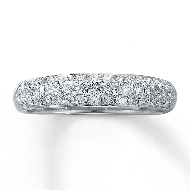 Main Image 1 of Previously Owned Diamond Anniversary Band 1/2 ct tw Round-cut 14K White Gold