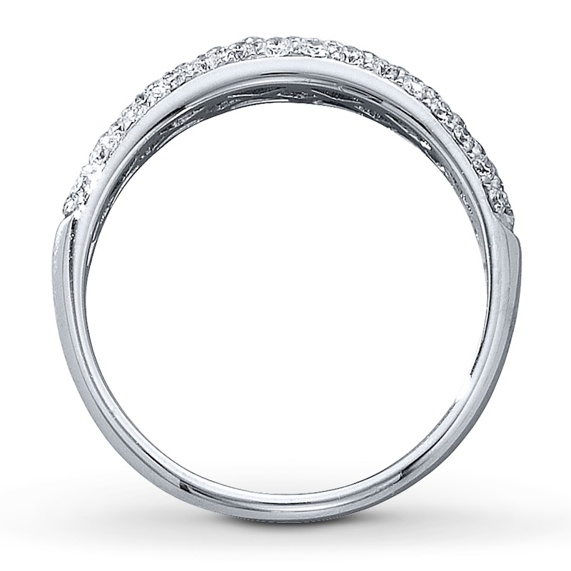 Main Image 2 of Previously Owned Diamond Anniversary Band 1/2 ct tw Round-cut 14K White Gold