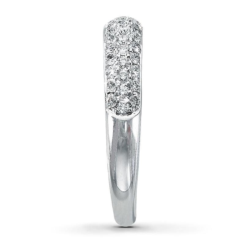 Main Image 3 of Previously Owned Diamond Anniversary Band 1/2 ct tw Round-cut 14K White Gold