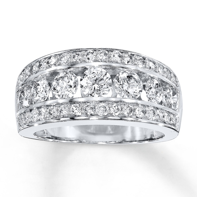 Main Image 1 of Previously Owned Diamond Anniversary Band 2 ct tw Round-cut 14K White Gold