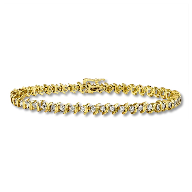 Main Image 1 of Previously Owned Bracelet 1-1/2 ct tw Diamond 14K Yellow Gold