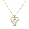 Thumbnail Image 1 of Previously Owned Mom Heart Necklace 1/4 ct tw Diamonds 10K Yellow Gold