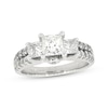 Thumbnail Image 1 of Previously Owned Three-Stone Diamond Engagement Ring 2 ct tw Princess & Round-cut 14K White Gold