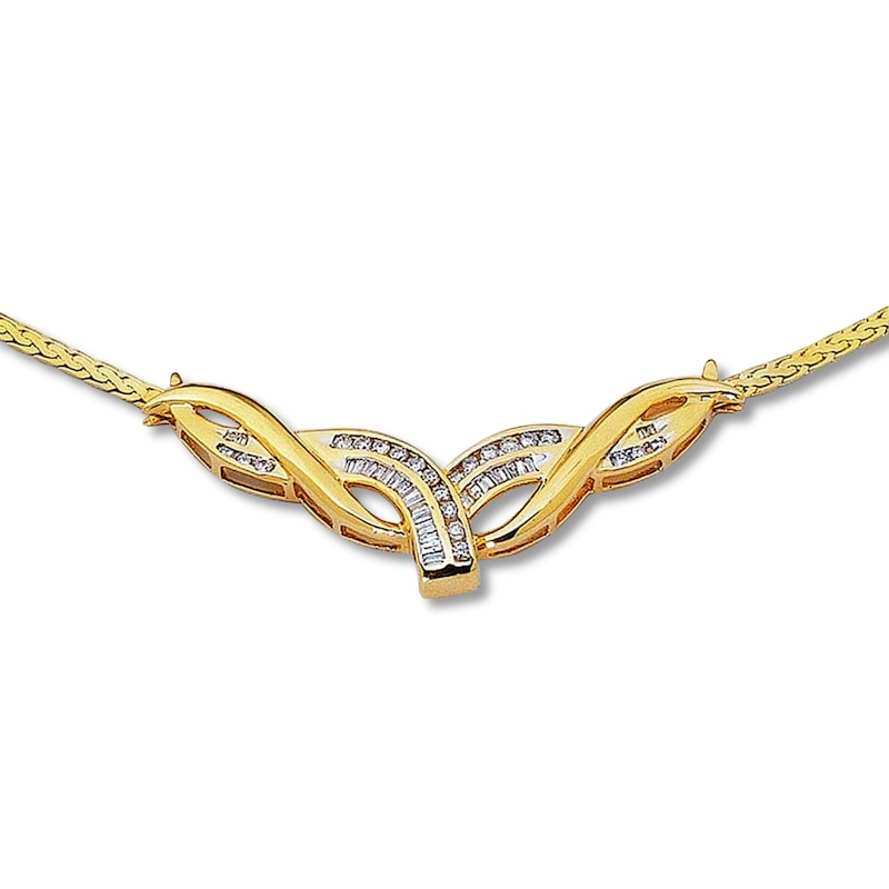 Main Image 1 of Previously Owned Necklace 5/8 ct tw Diamond 14K Yellow Gold