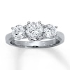 Thumbnail Image 0 of Previously Owned Three-Stone Diamond Ring 2 ct tw Round-cut 14K White Gold