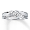 Thumbnail Image 1 of Previously Owned Men's Diamond Accent Wedding Band 10K White Gold