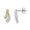 Thumbnail Image 0 of Previously Owned Diamond Earrings Diamond Accents 10K Two-Tone Gold