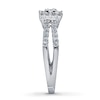 Thumbnail Image 3 of Previously Owned Diamond Promise Ring 1/2 ct tw Princess/Round 14K White Gold