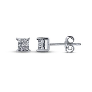 Previously Owned Diamond Stud Earrings 1/5 ct tw 14K White Gold | Kay