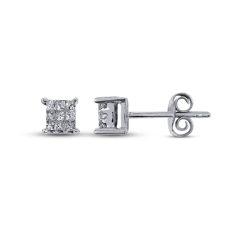 Main Image 1 of Previously Owned Diamond Stud Earrings 1/5 ct tw 14K White Gold