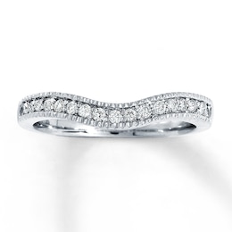 Previously Owned Diamond Wedding Band 1/5 ct tw Round-cut 14K White Gold