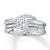 Thumbnail Image 4 of Previously Owned Enhancer Ring 1/5 ct tw Round-cut Diamonds 14K White Gold