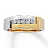 Thumbnail Image 1 of Previously Owned Men's Round-Cut Diamond Wedding Band 1/3 ct tw 14K Two-Tone Gold