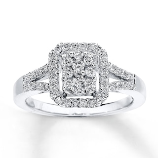 Previously Owned Ring 1/2 ct tw Diamonds 14K White Gold | Kay