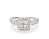 Thumbnail Image 1 of Previously Owned Princess-Cut Quad Diamond Engagement Ring 1-1/2 ct tw 14K White Gold