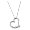 Thumbnail Image 1 of Previously Owned Diamond Heart Necklace 1/2 cttw 14K White Gold 18&quot;